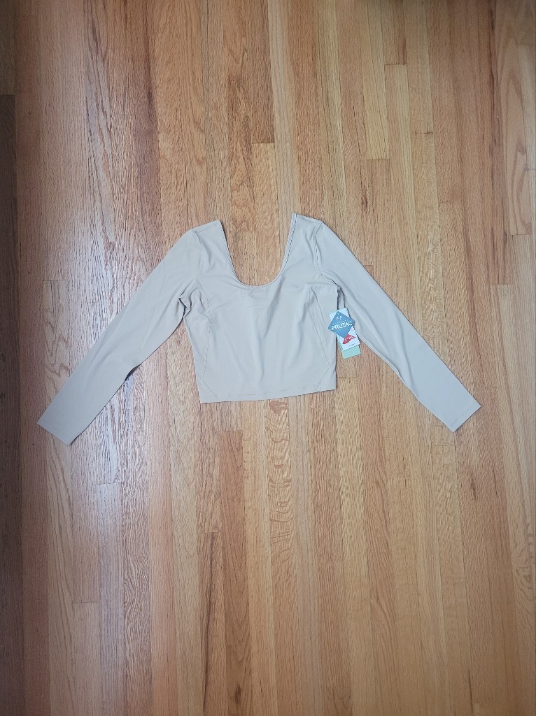 Long Sleeve Crop Top LycraNylon